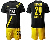 2020-21 Dortmund 29 SCHMELZER Away Soccer Jersey,baseball caps,new era cap wholesale,wholesale hats